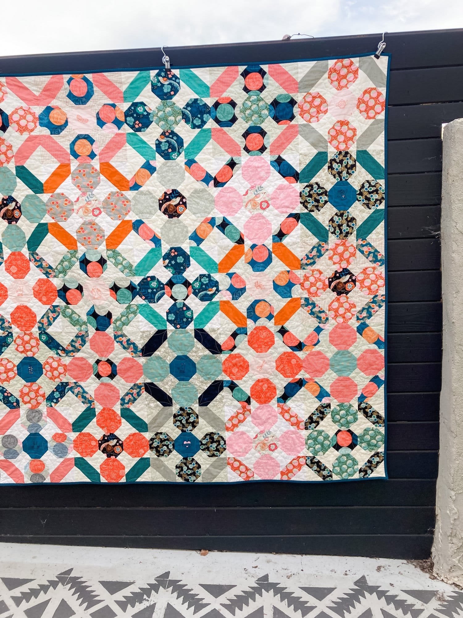 9 - Knit One Knuffel Quilt - La Bizarra Handmade Custom Quilt - Modern Patchwork, Raleigh, North Carolina