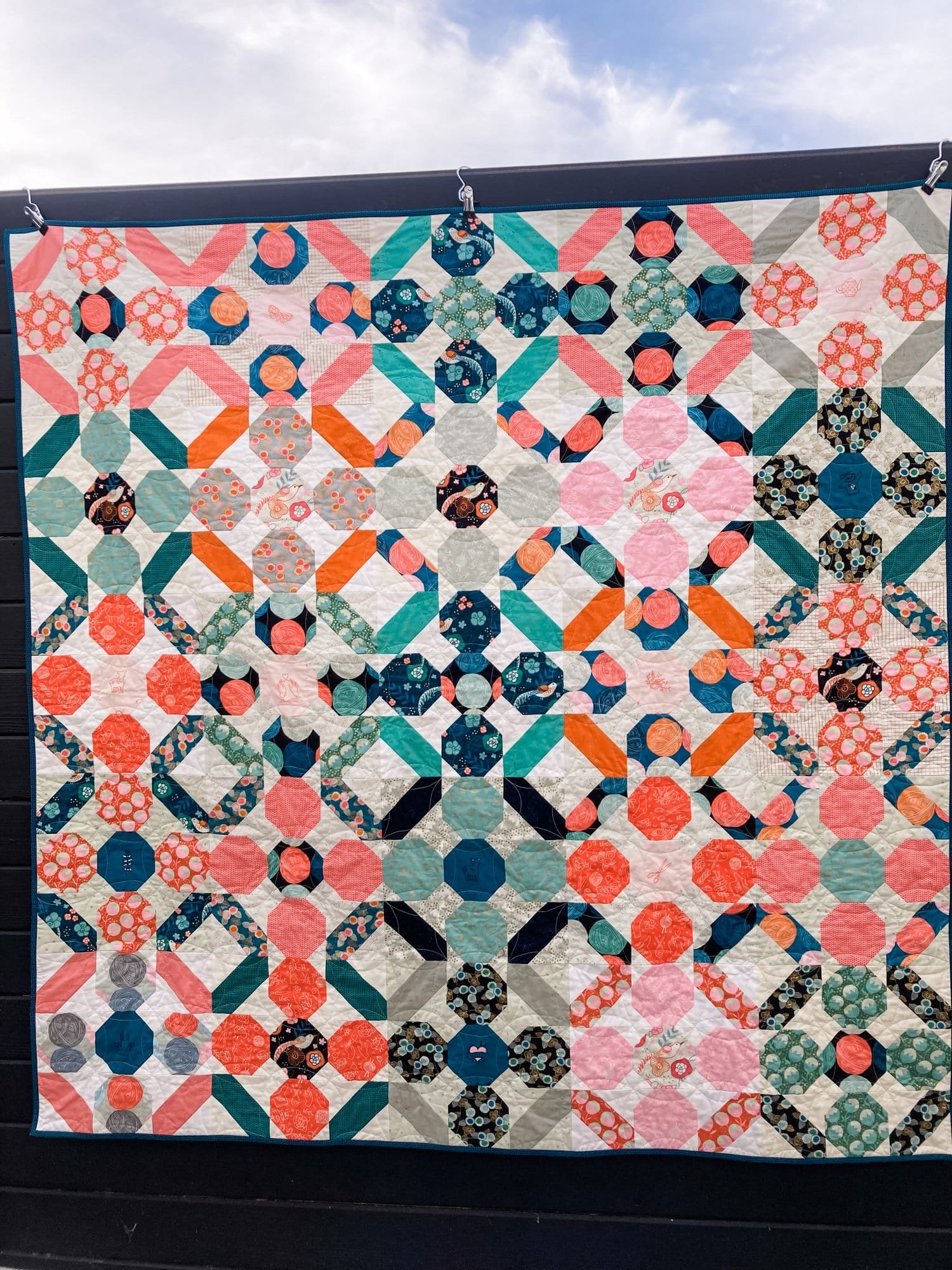 10 - Knit One Knuffel Quilt - La Bizarra Handmade Custom Quilt - Modern Patchwork, Raleigh, North Carolina