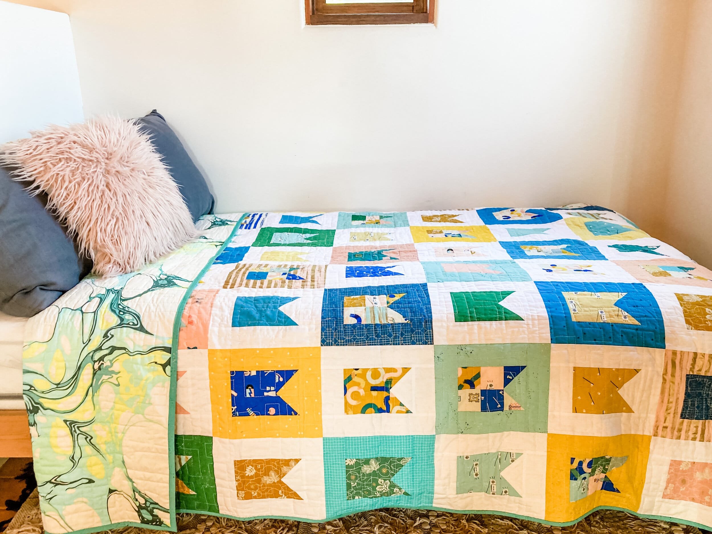 6 - Surprise Party Quilt - La Bizarra Handmade Custom Quilt - Modern Patchwork, Raleigh, North Carolina