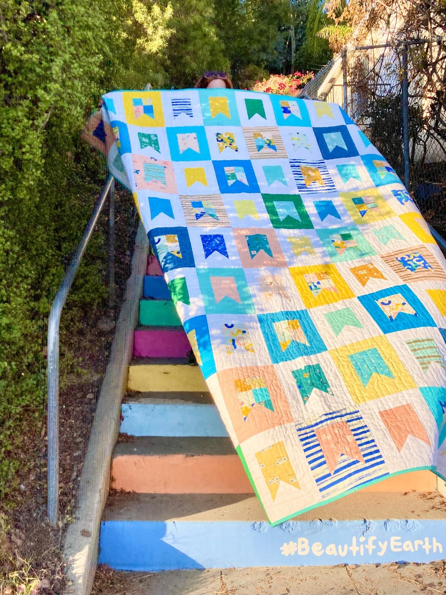 3 - Surprise Party Quilt - La Bizarra Handmade Custom Quilt - Modern Patchwork, Raleigh, North Carolina