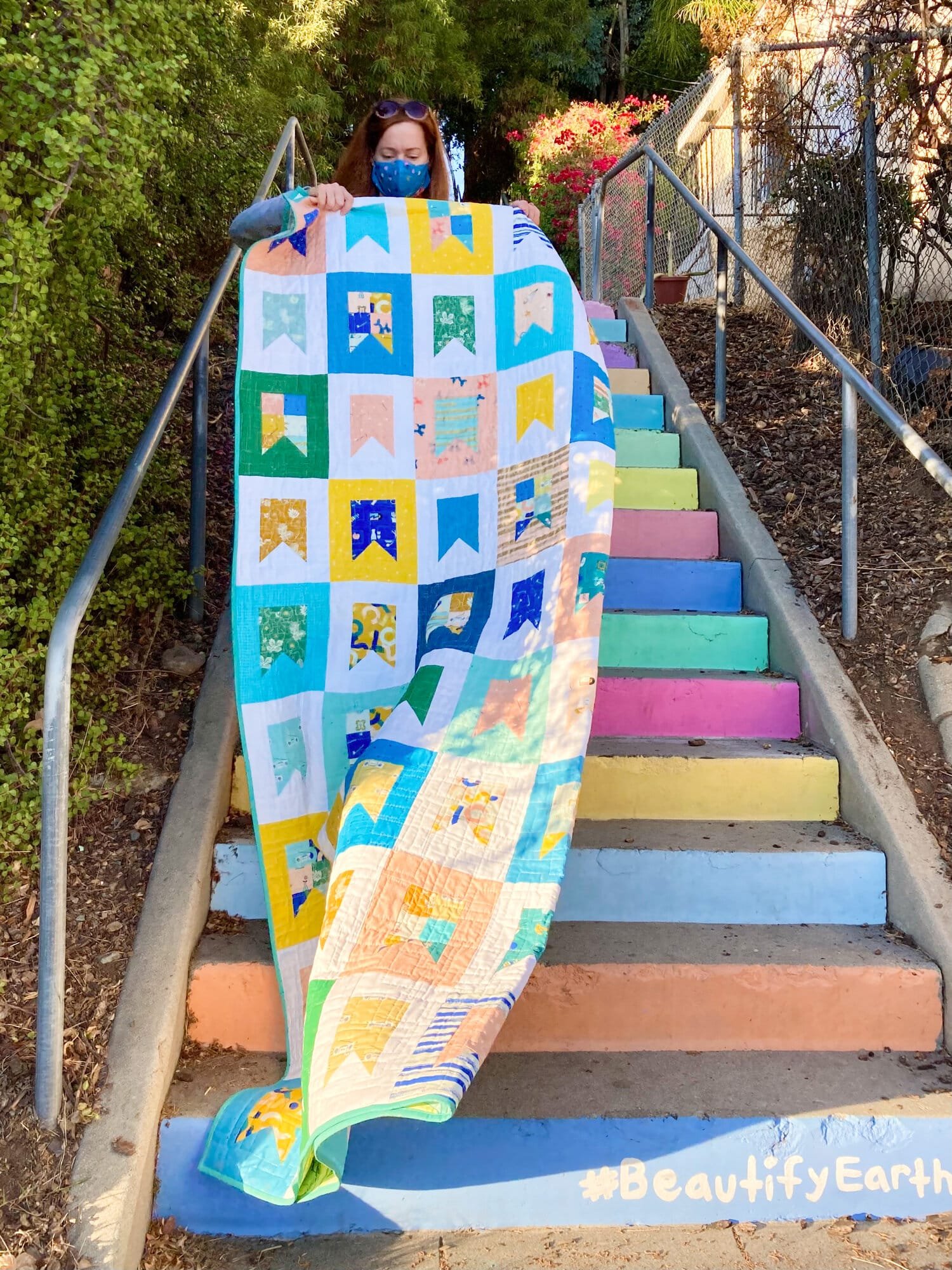 7 - Surprise Party Quilt - La Bizarra Handmade Custom Quilt - Modern Patchwork, Raleigh, North Carolina