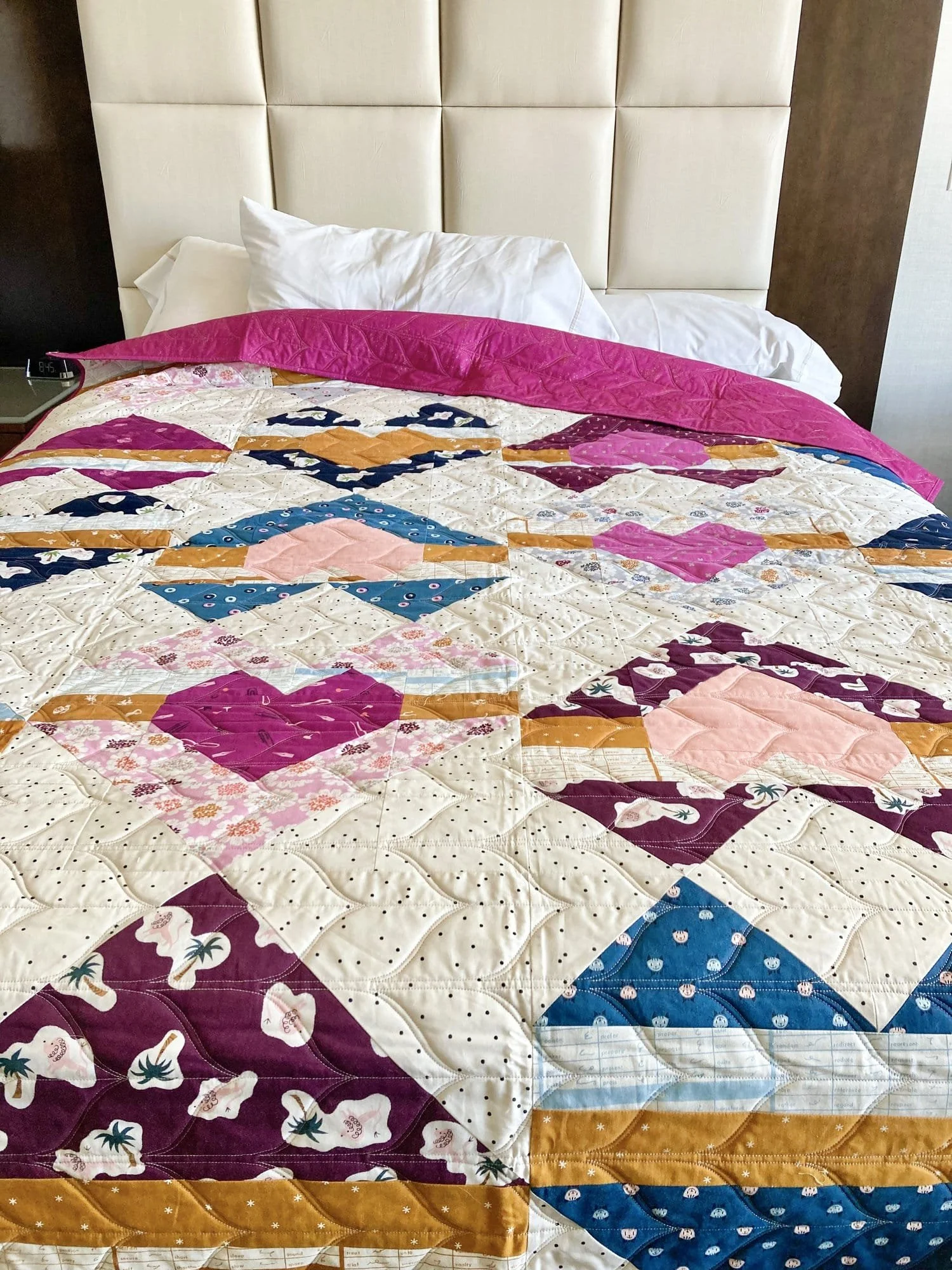 5 - Cardigan Charm Quilt - La Bizarra Handmade Custom Quilt - Modern Patchwork, Raleigh, North Carolina