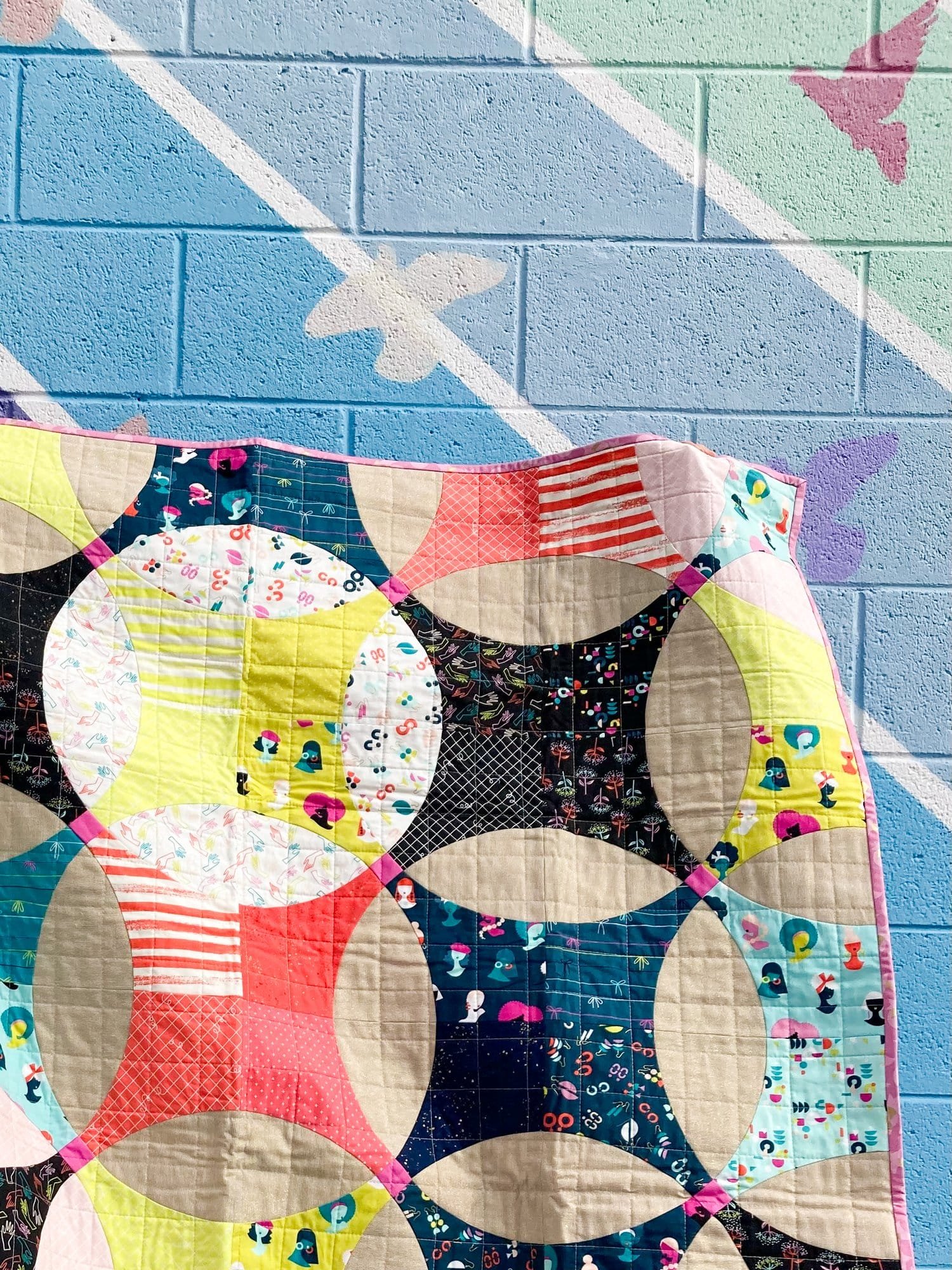 6 - Adorned Shield quilt - La Bizarra Handmade Custom Quilt - Modern Patchwork, Raleigh, North Carolina