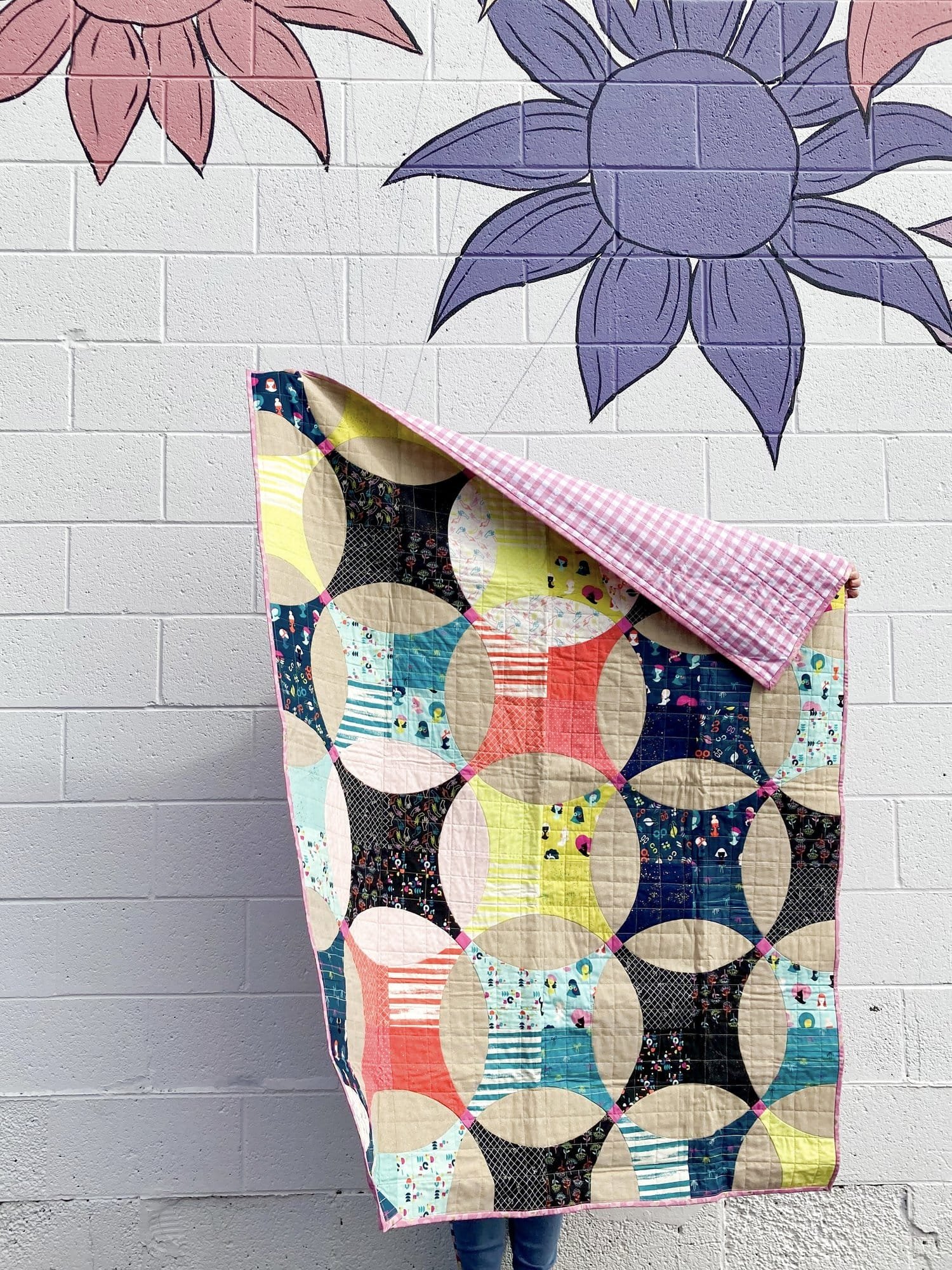 7 - Adorned Shield quilt - La Bizarra Handmade Custom Quilt - Modern Patchwork, Raleigh, North Carolina