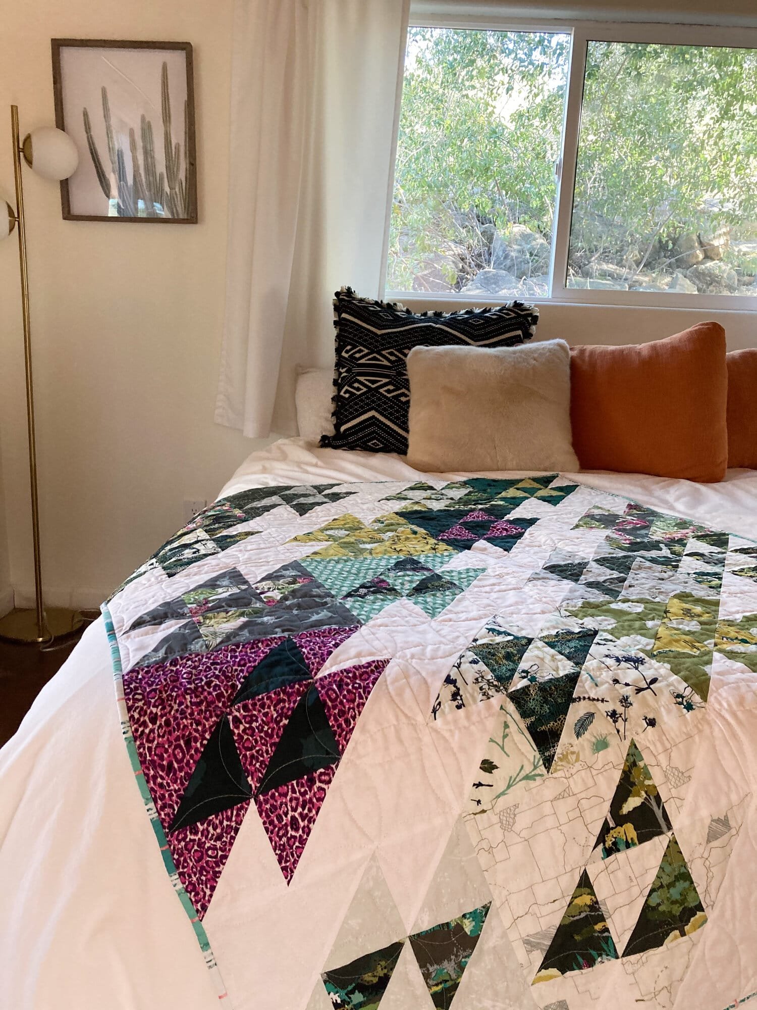 5 - Prehistoric Quilt - La Bizarra Handmade Custom Quilt - Modern Patchwork, Raleigh, North Carolina