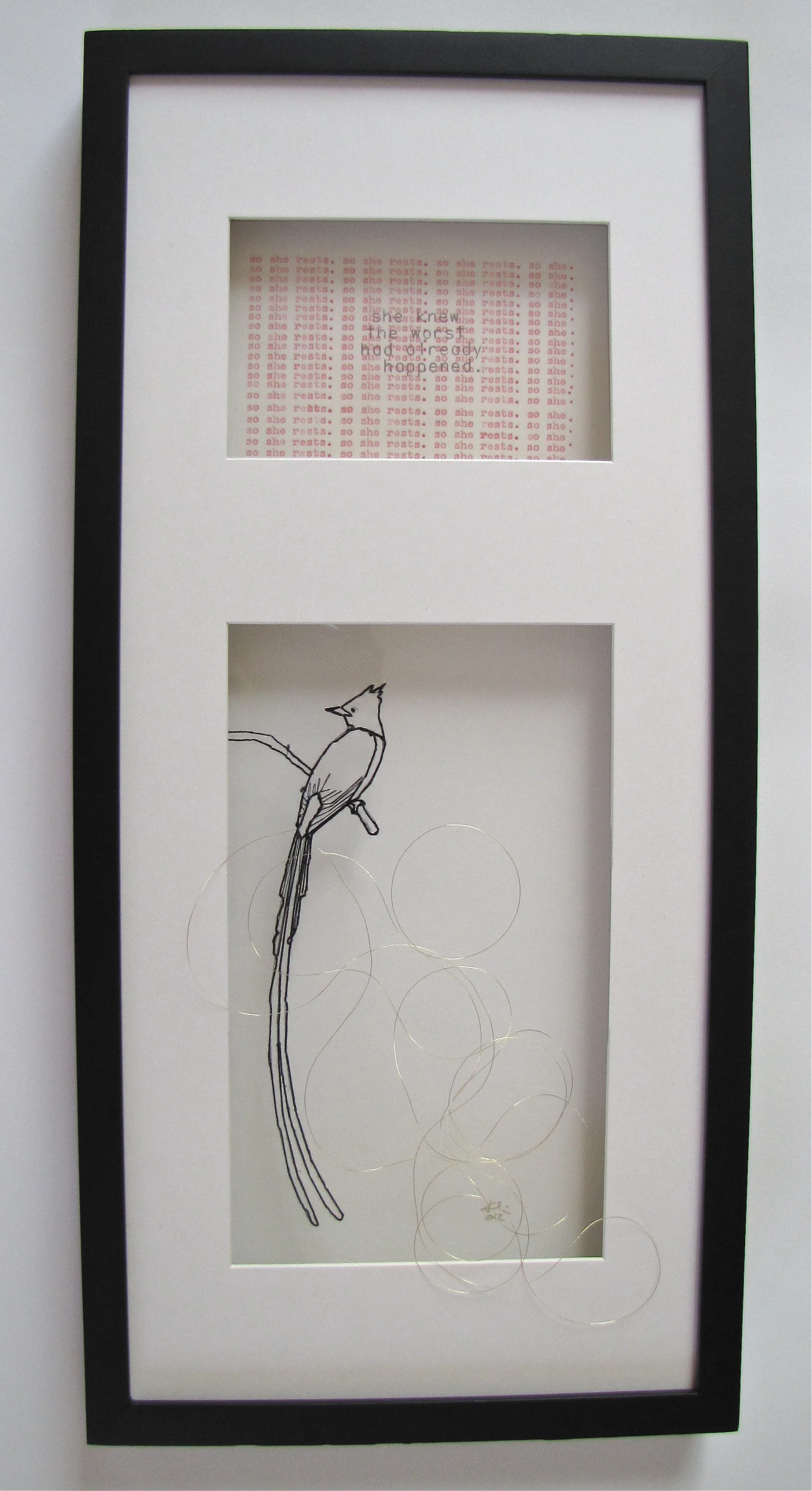 finally (9x20 shadowbox, handsewing & typewriter ink) silvi alcivar.jpg