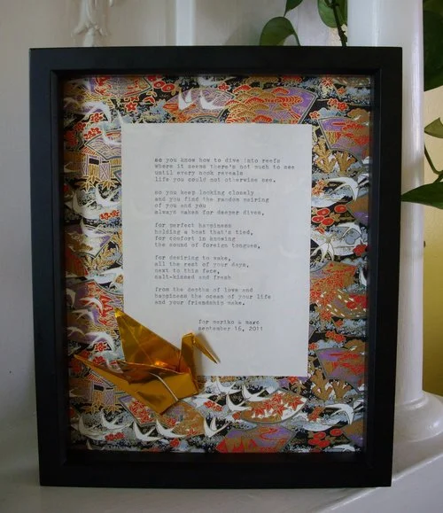 8x10 custom poem on archival paper
