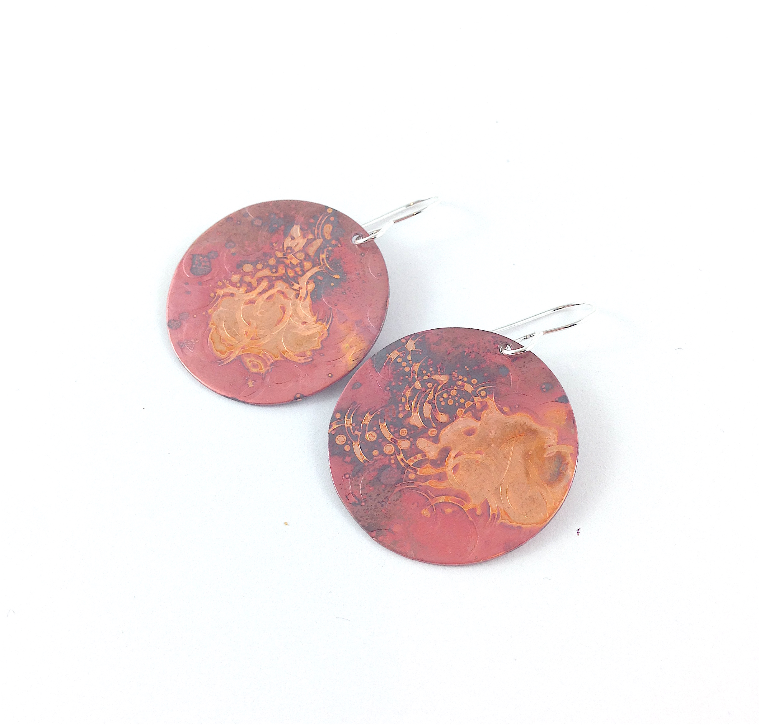 Copper Circle Earrings