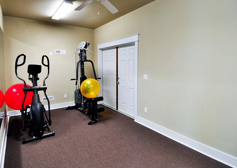 Fitness room in cabana
