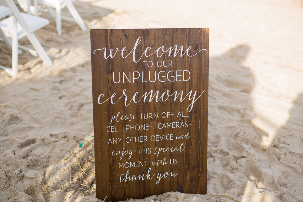 Beach Ceremony Sign