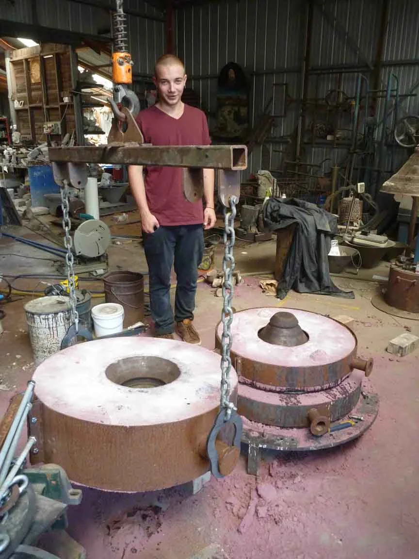 Sam Hasell working on bell mould E.jpg