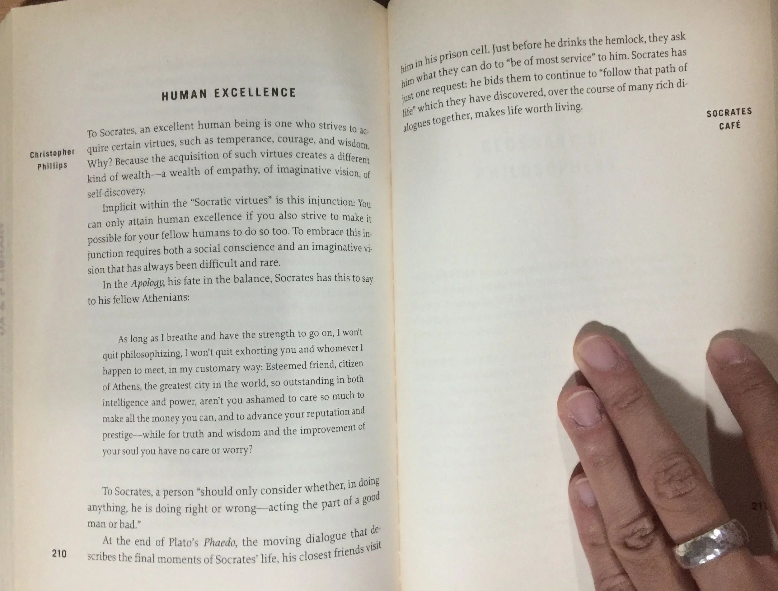 My favorite paragraphs from Socrates Cafe by Christopher Phillips
