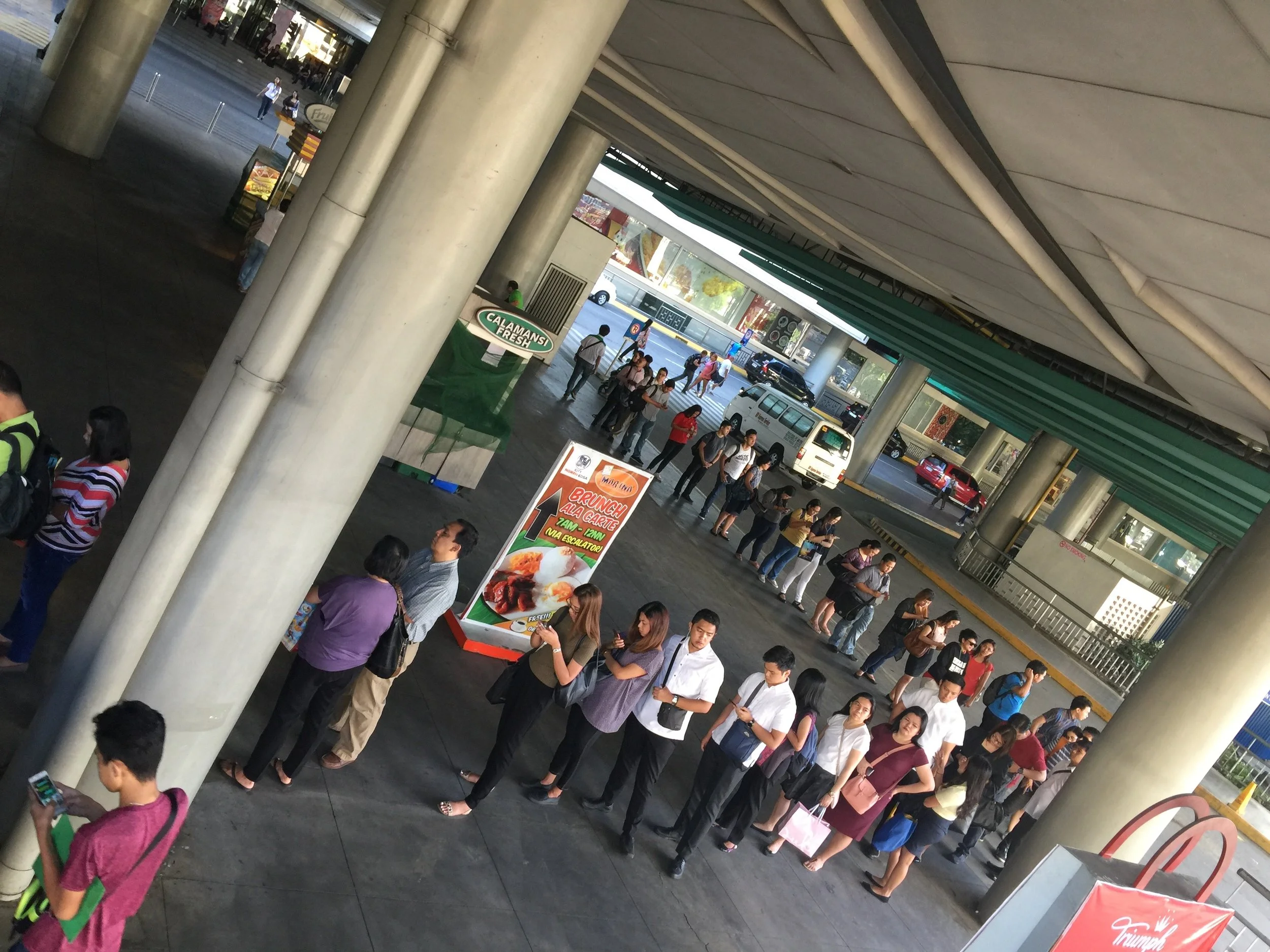 The queue to the P2P was longer than usual.