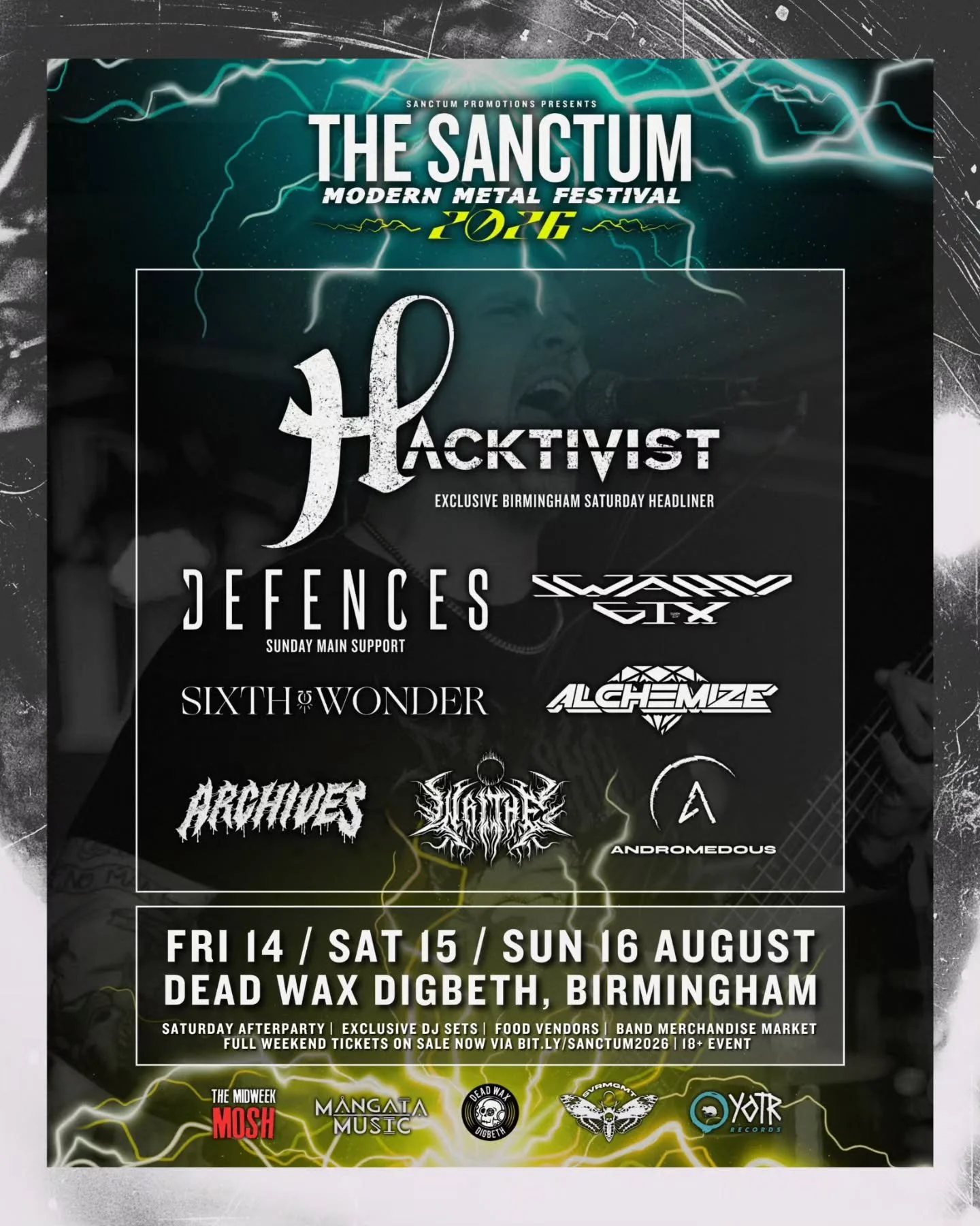 ⚡SANCTUM FESTIVAL⚡

We're super excited to be playing @thesanctumuk 2026 next Summer alongside some incredible bands 🖤
This will be our first time back in Birmingham in almost two years so we cannot wait to bring the energy!

Don't miss out 🔥

📸 @