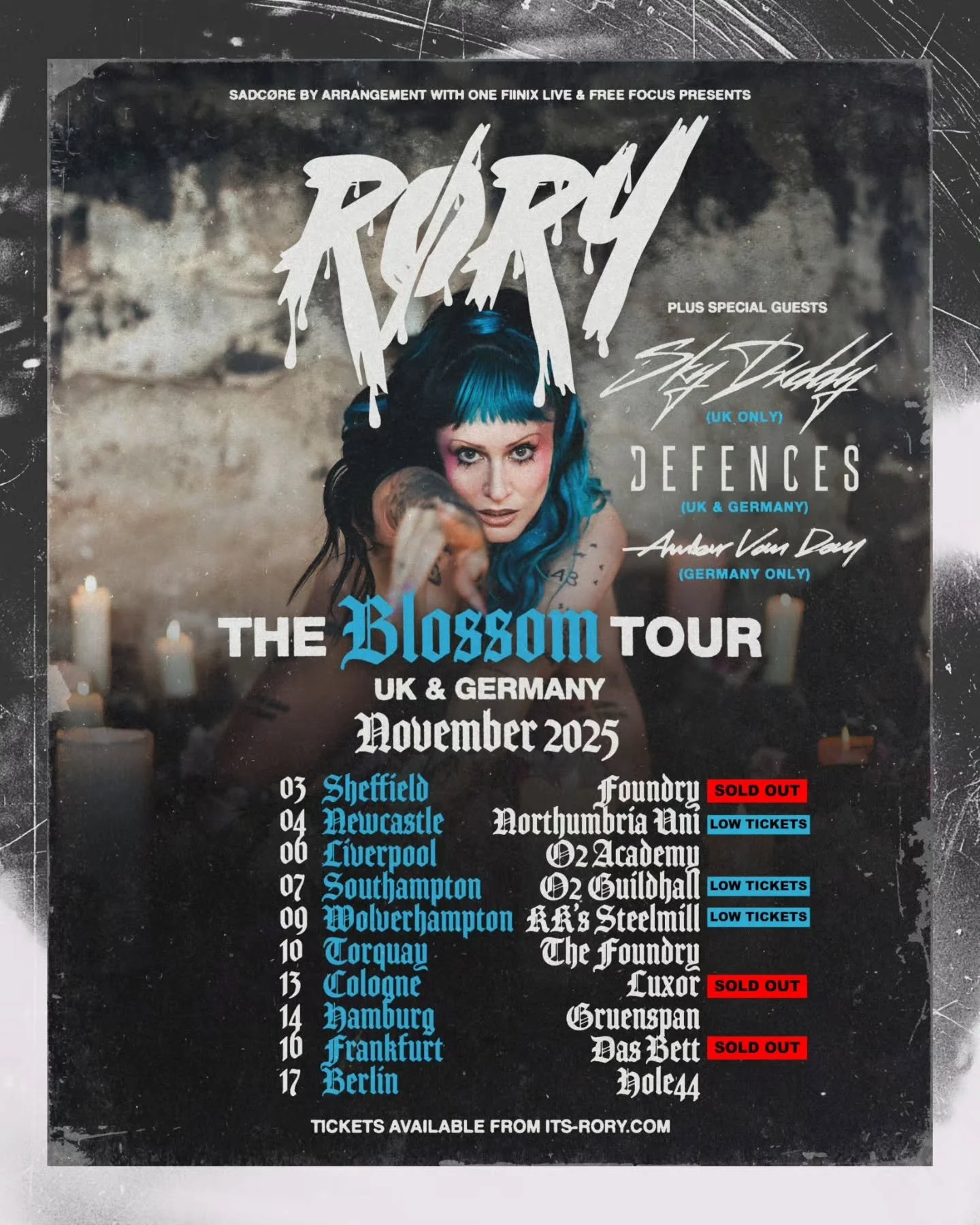 💙 ONE WEEK TIL TOUR! 💙

In exactly one week we begin our tour supporting the incredible @its_r_o_r_y alongside @skydxddymusic in the UK and @ambervanday in Germany!
These are our biggest shows to date and we're SO excited to be bringing our shadow 