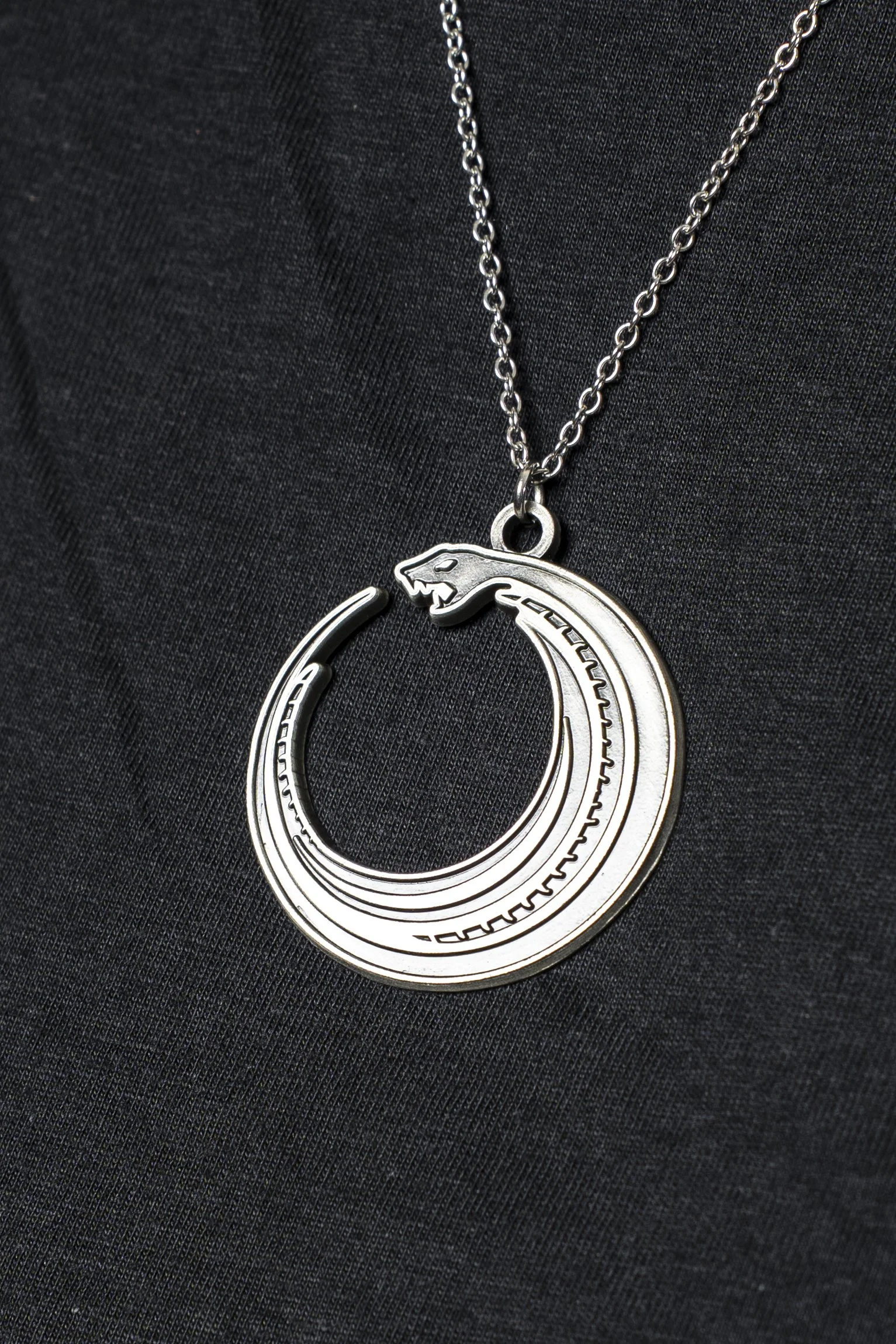 Ouroboros Metal Pendant Necklace