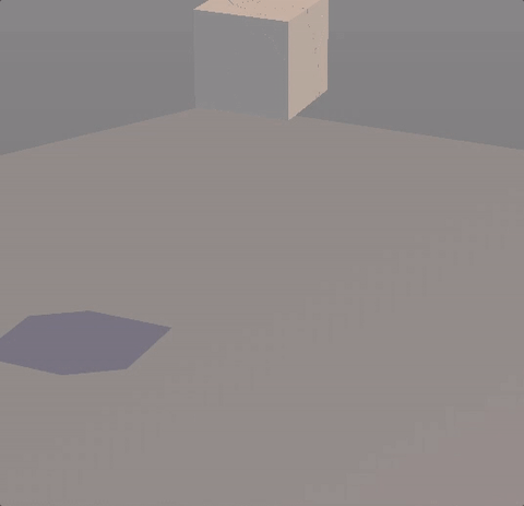 Example of stone breaking on impact.