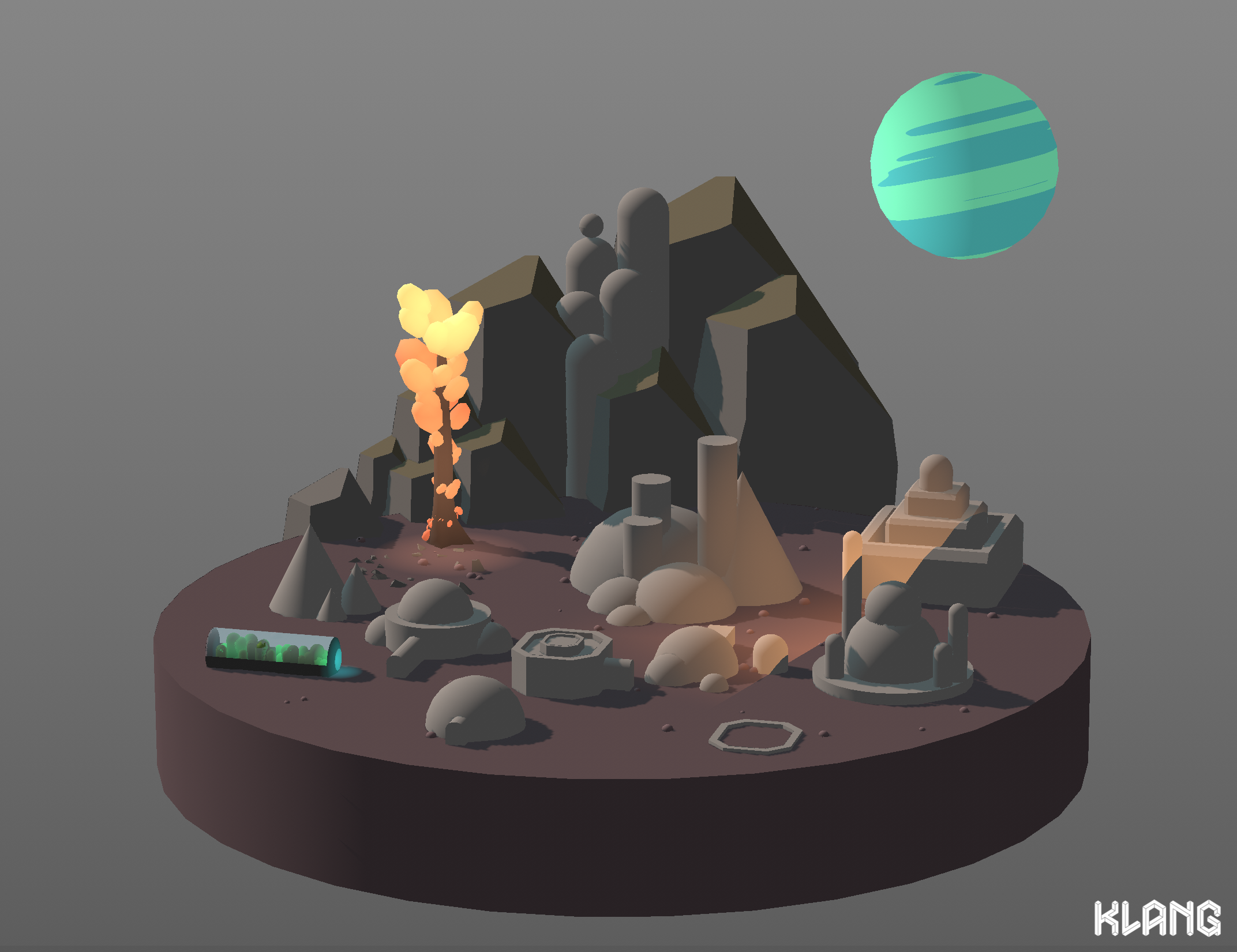 Various concepts of building shapes.