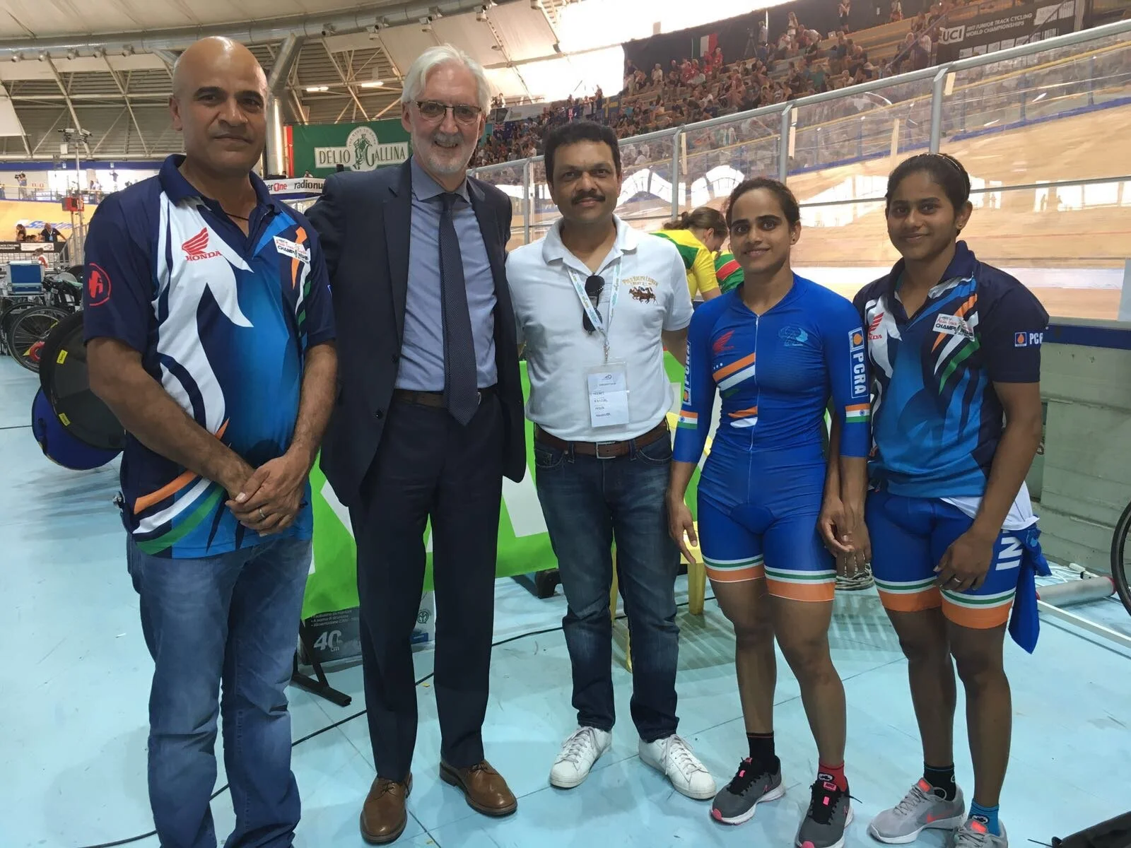  With some of the Indian team at the 2017 Junior Tack World Championships, Montichiari, Italy.  