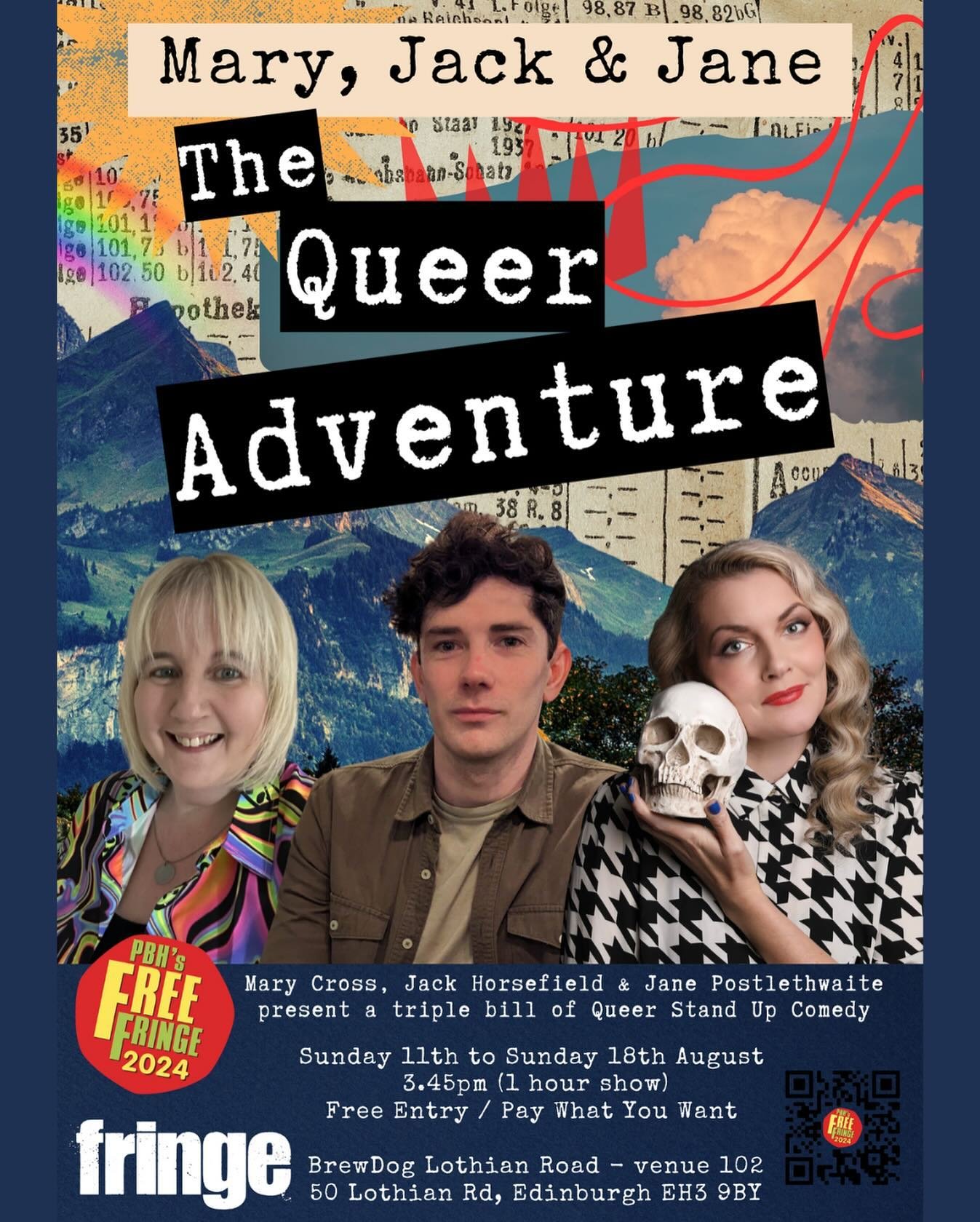 Can&rsquo;t wait to be back at @edfringe and this time sharing an hour with @marygcross and @horsefield_jack It will be a split hour of stand up comedy with @thefreefringe from 11-18th August at 3.45pm (one hour show). Come stop by if you&rsquo;re in