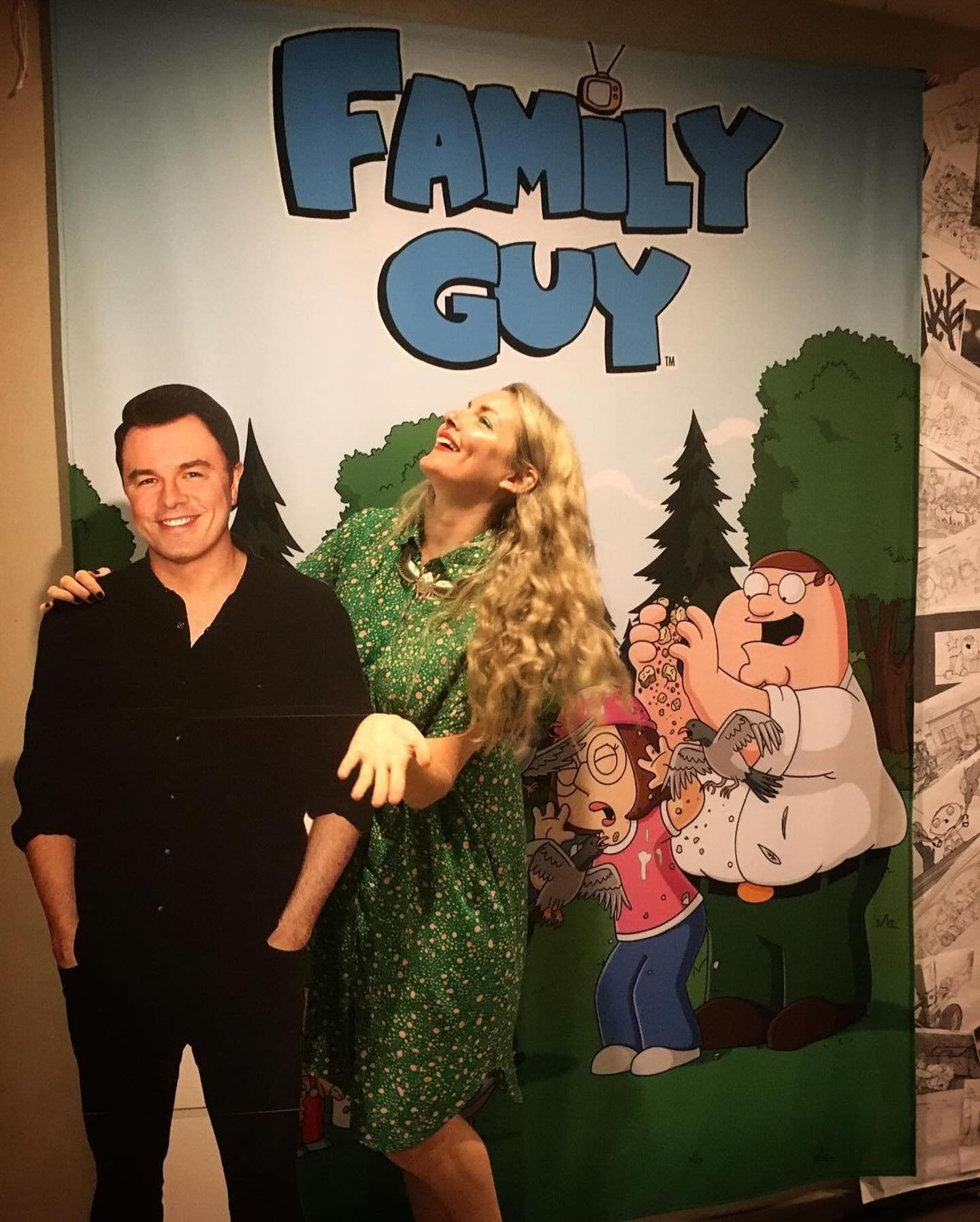 25 years of Family Guy! 🙌🏽 Had to reminisce about having one of my all time dreams come true to attend a Family Guy table read in LA in 2019. Thank you to Kara &amp; Hannah for making it possible. I sat behind the genius that is Gary Janetti and go