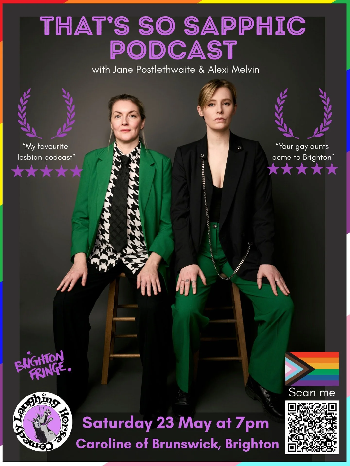 🎉 UK pals - we&rsquo;re coming to do @brightonfringe in May ✨ 

🎤 &ldquo;Bone Idle&rdquo; is Jane&rsquo;s Work in progress stand up comedy show
📅 Saturday 23 May &amp; Sunday 24 May
⏰ 4.30pm at @theactorsbrighton Brighton UK

Then we have - 
🎙️ A