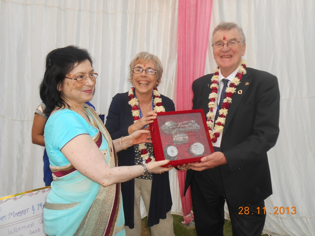 Recognition for Margaret and David Hutchins for 20 years support for the International schools Quality Circles movement