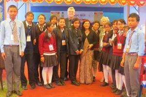David and Margaret Hutchins participating in the Nepal National event in 2012. there are 28000 children involved in the Quality Circles movement in Nepal