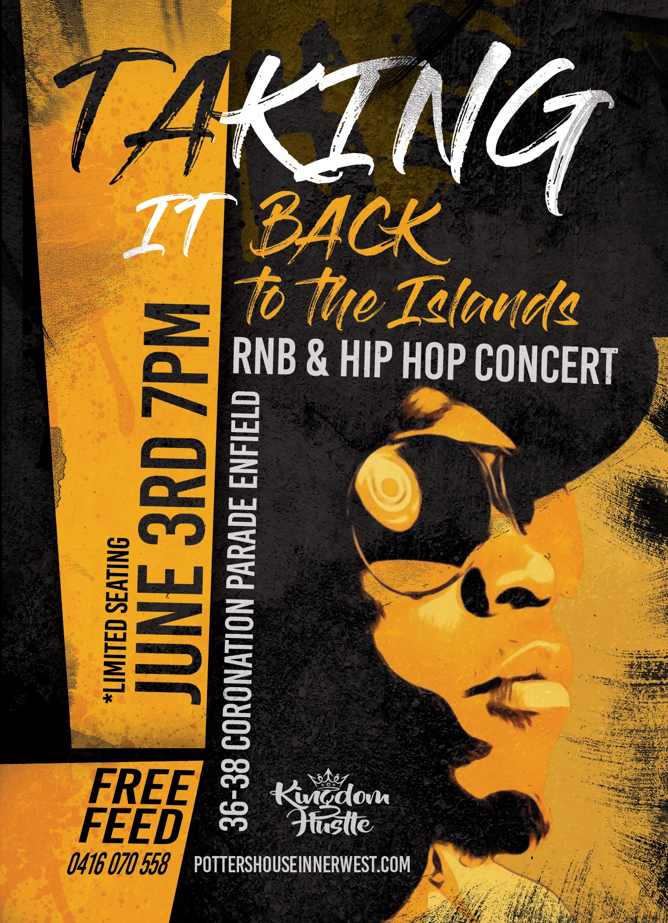 Join us for a night of music, fun and food. Special guest performers 'Kingdom Hustle' from Liverpool.