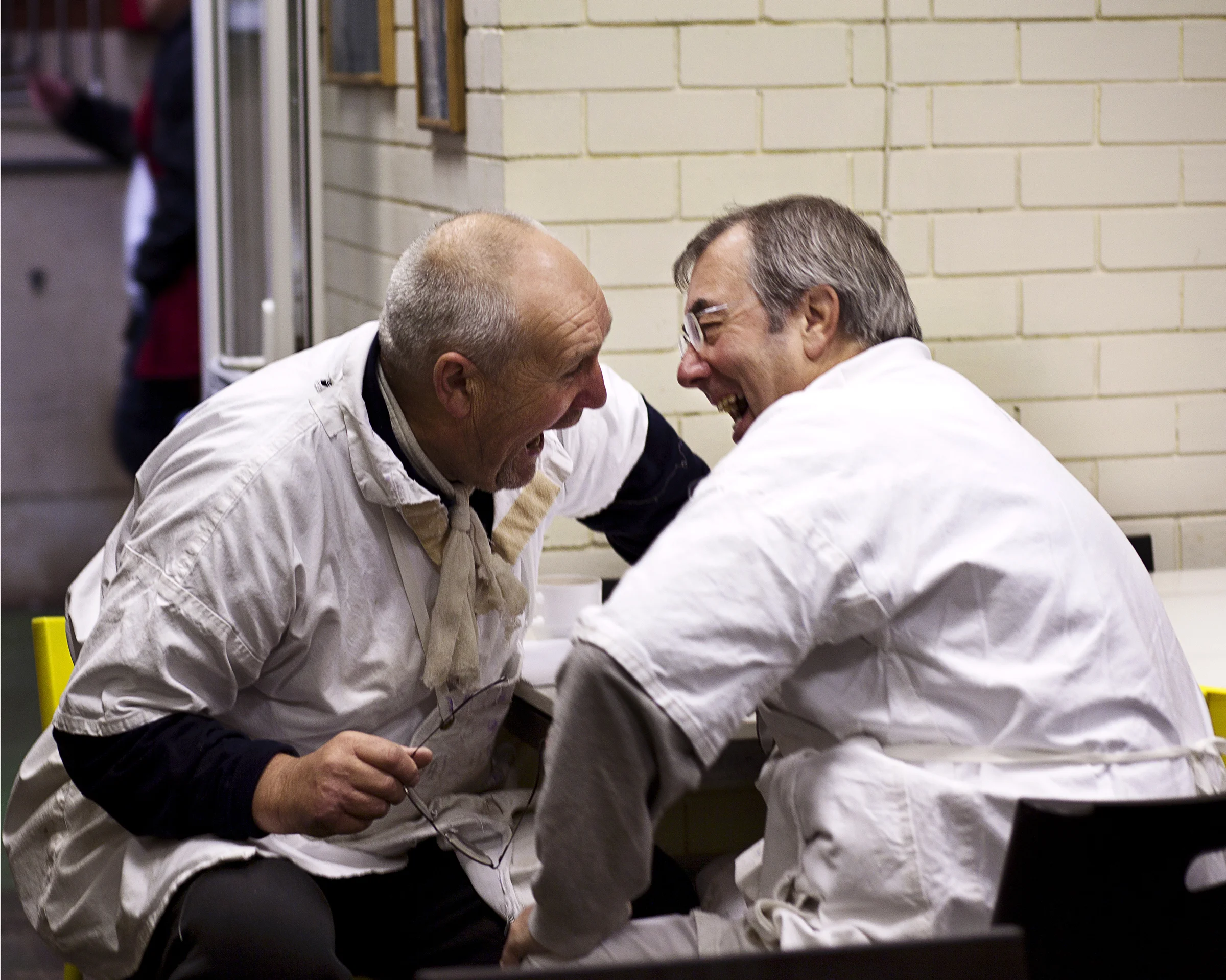 Micky Durrell and Brian Holmes are having a laugh.
