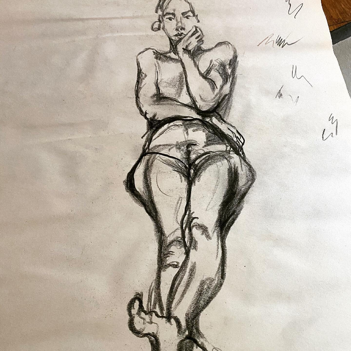 Bored with this &ldquo;sterile new world&rdquo;...missing open no instruction life drawing class🐒 Timed 10 min drawings 
.
.
.
.
#lifedrawingmodel #lifedrawingsession #charcoldrawing #arttoronto #boredinlockdown #modernartist #drawingoftheday #drawi