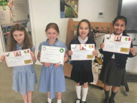 This week we had some 300 Dojo awards too, and an Eco Certificate for recycling!