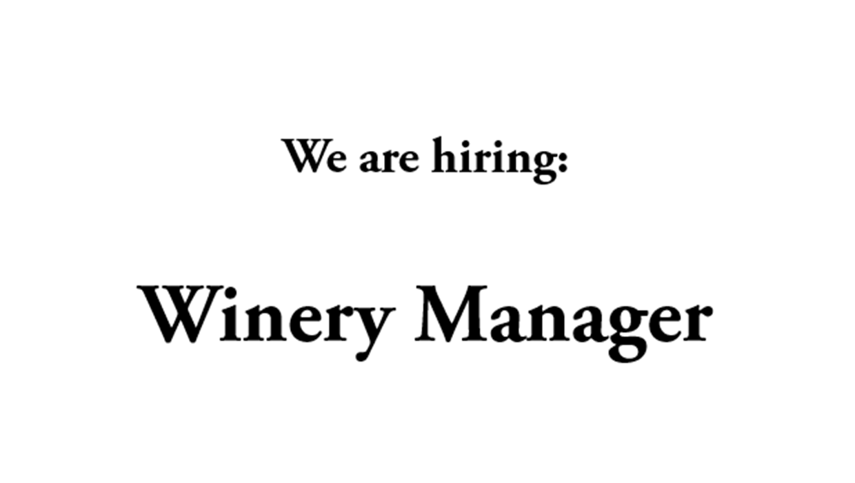 Ainoa is seeking candidates for the position of Winery Manager