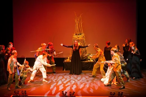 Student production of Iphigenia in Tauris by Byre Opera . Photograph courtesy of Ben Goulter.