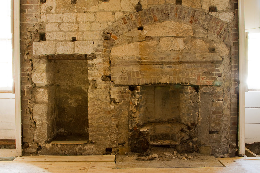 Glynde Place - Phase I - Found fireplace, three interations (Carlotta Luke).jpg