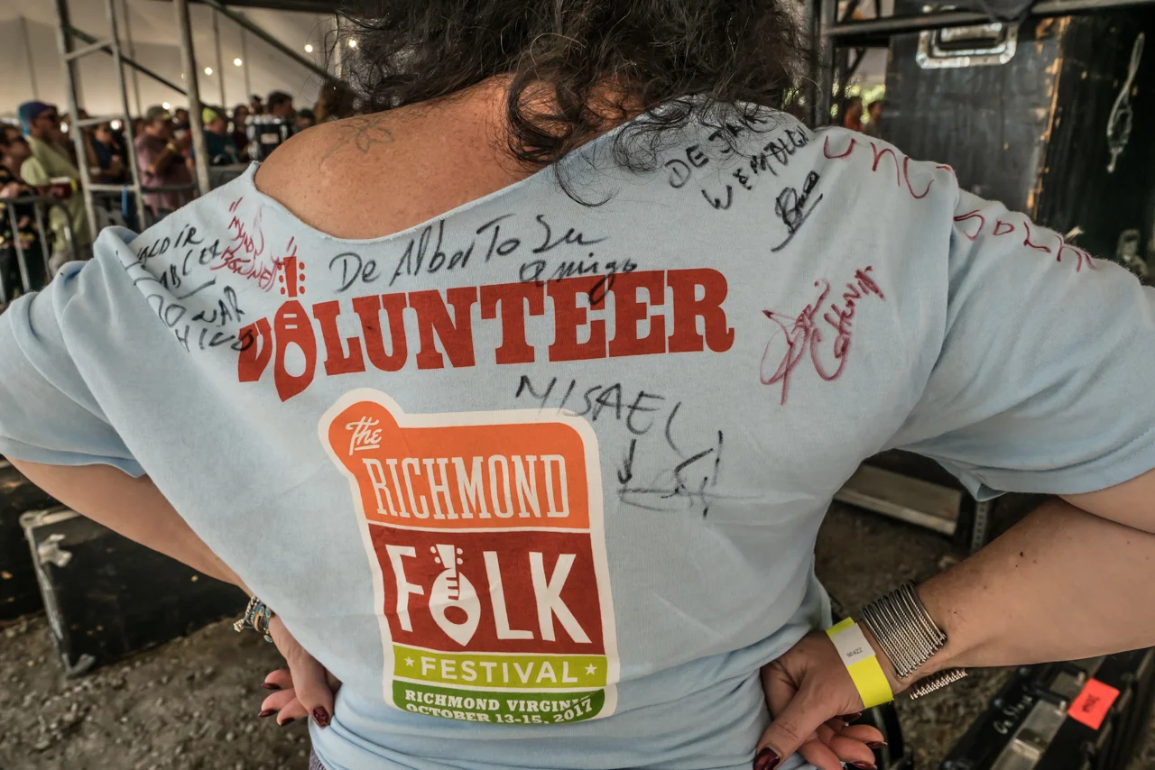 Volunteer T-shirts make great mementos of a fun weekend.
