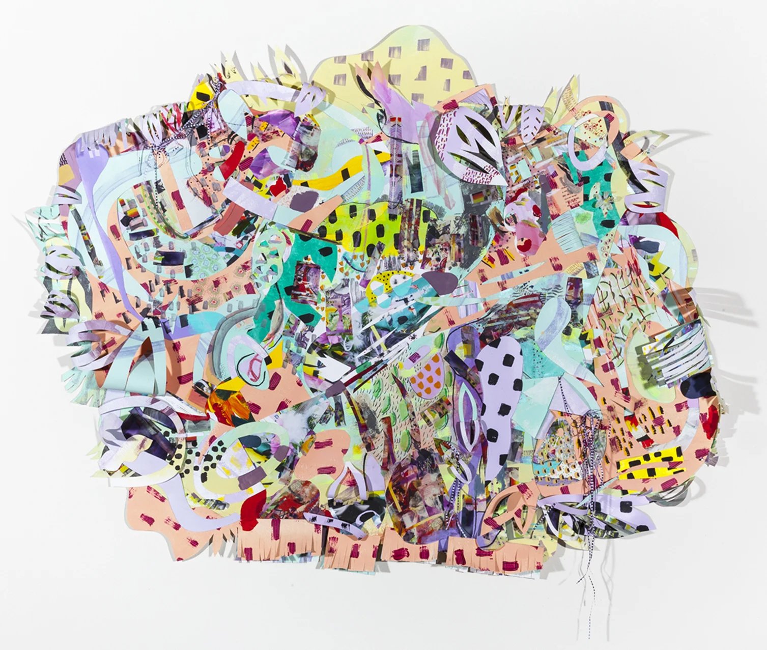 Above: Amy Boone-McCreesh. Jack Rabbit, Moments of Rest . 2016. mixed media, collage on cut paper. 38" x 47" x 3". Below: Amy Boone-McCreesh. Status Symbols. 2018. collage on paper. 