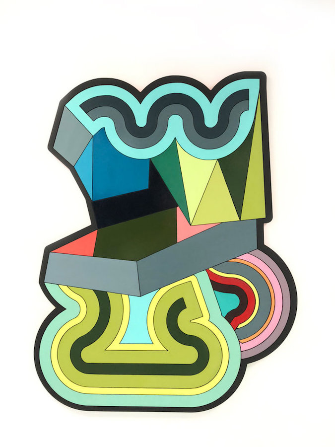 Joey Slaughter, The no , 60" x 45" x 1", acrylic on panel, 2018. Photo courtesy of the artist