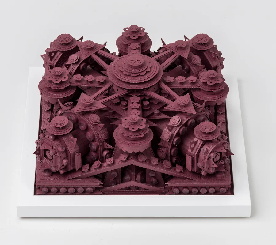 Above: Michael Velliquette, Untitled 9 (Karuna), 2018, paper sculpture, 12" x 12" x 6". Courtesy the artist and David Shelton Gallery, Houston, TX. Photo credit: Jim Escalante Below: Michael Velliquette, Untitled 8 (Metta), 2018, paper sculpture, 12" x 12" x 6". Courtesy the artist and David Shelton Gallery, Houston, TX. Photo credit: Jim Escalante
