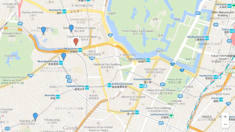* You can access google map by clicking this map.