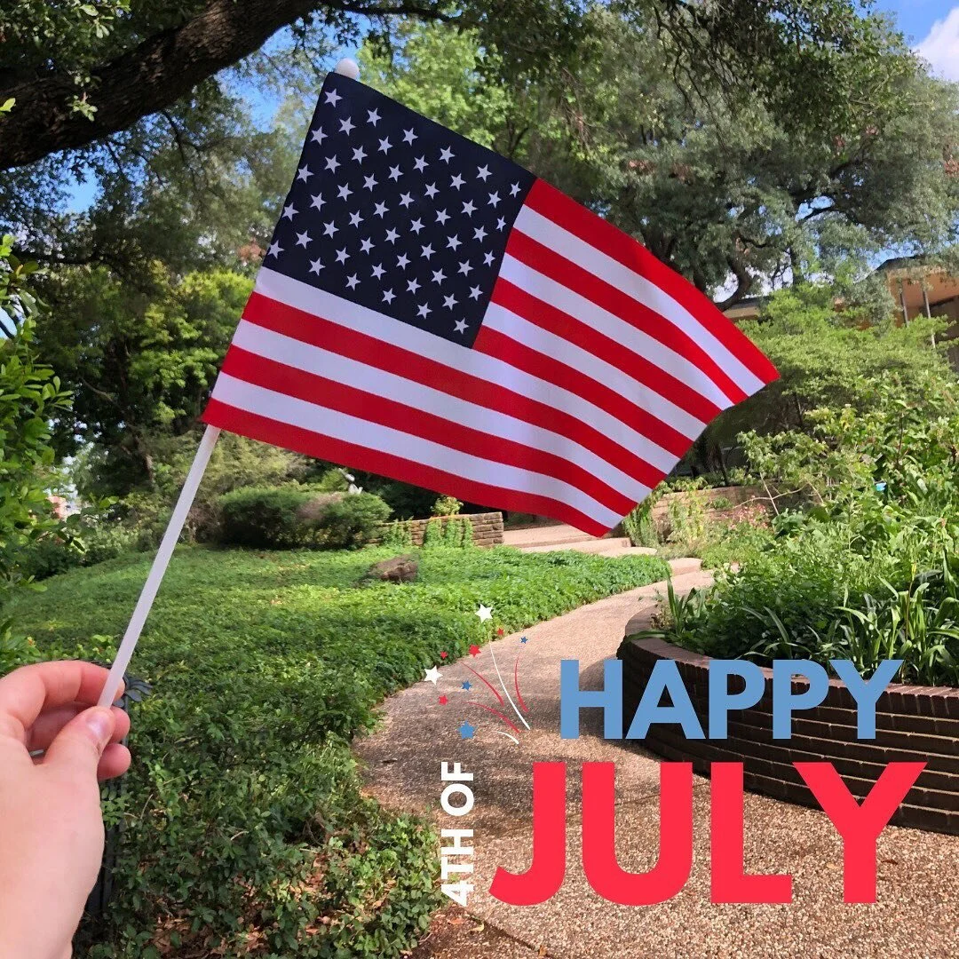 🎊🇺🇸❤️🎆🦋Happy Fourth of July from Texas Discovery Gardens! We are OPEN today, so come visit us before you head out to Fair Park Fourth!

No matter how you celebrate today, stay safe and have fun!❤️