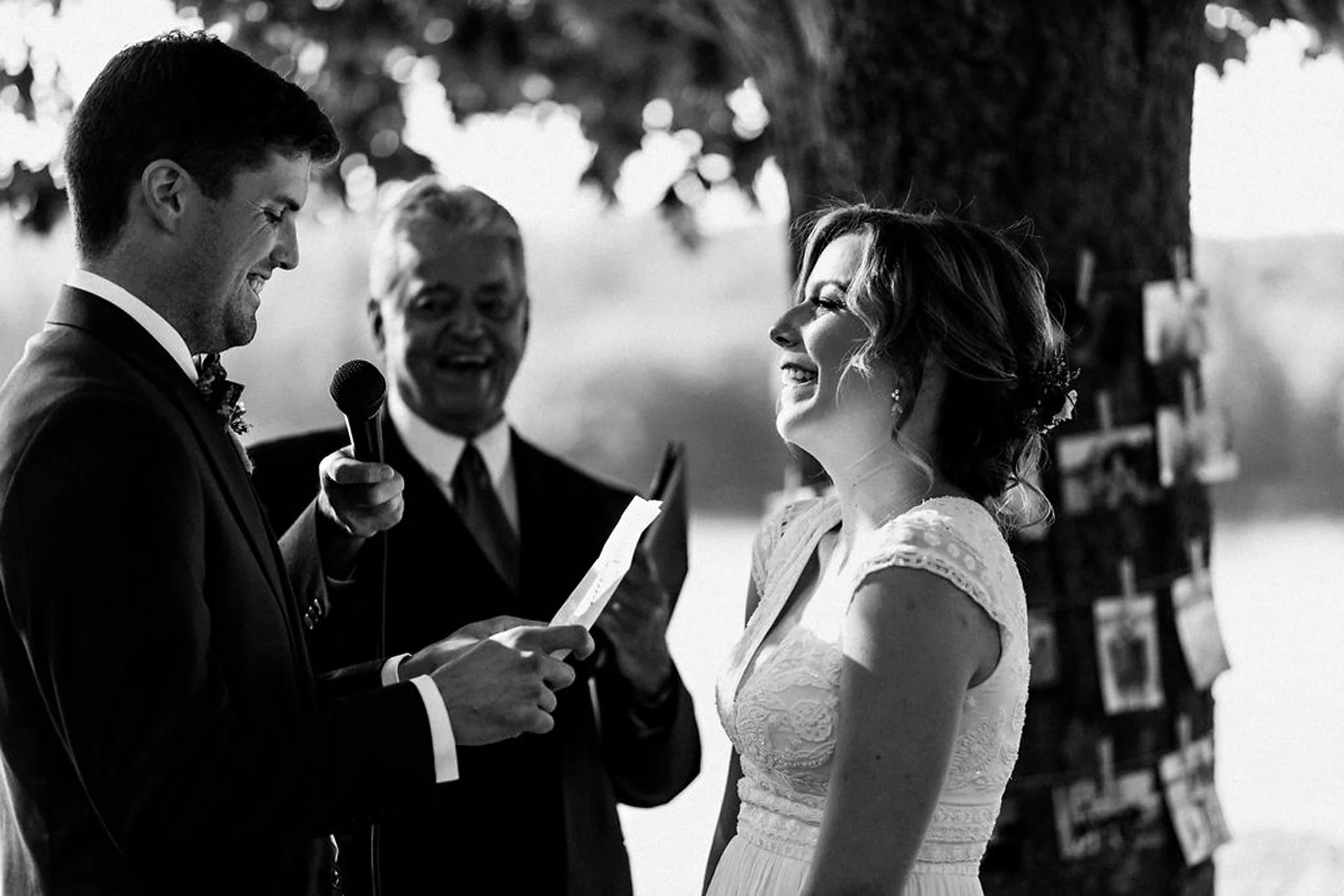 Emotional lakeside ceremony at Parry Sound wedding