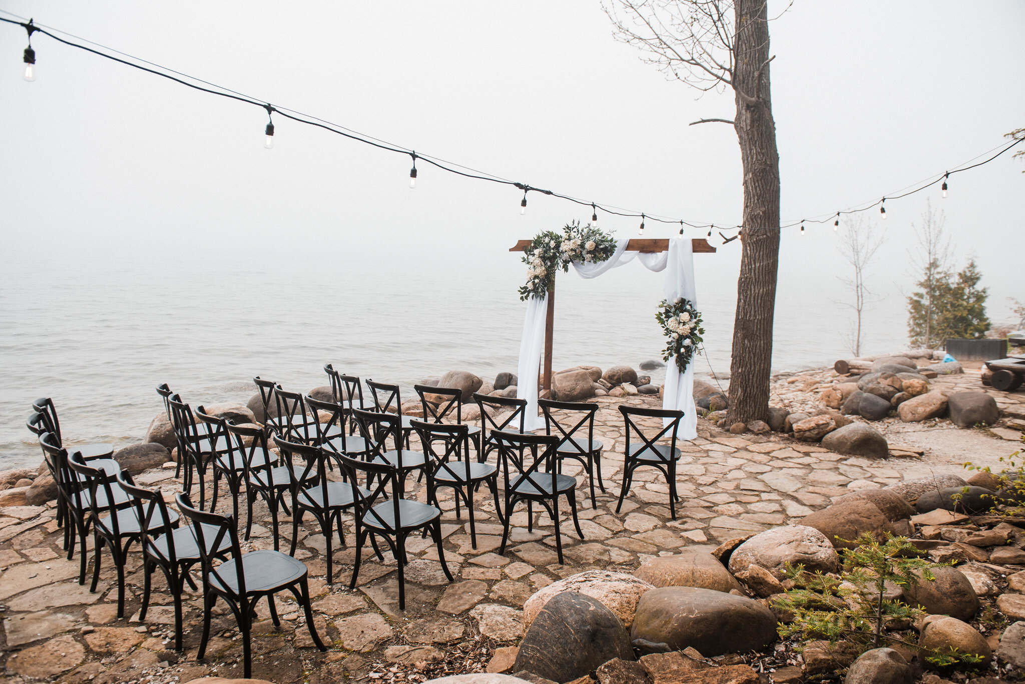 Georgian Bay lakeside romantic wedding at Serenity Cottage
