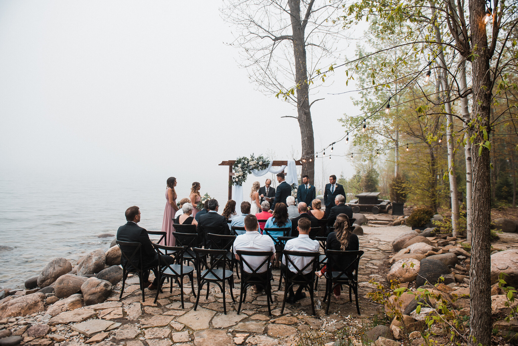 Georgian Bay lakeside romantic wedding at Serenity Cottage