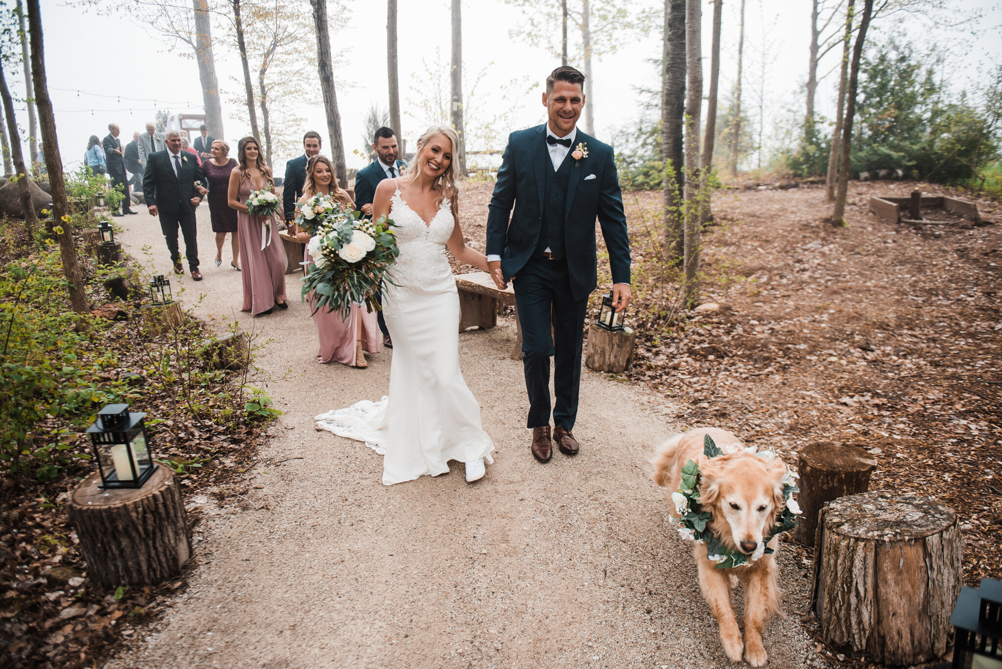 Georgian Bay lakeside romantic wedding at Serenity Cottage