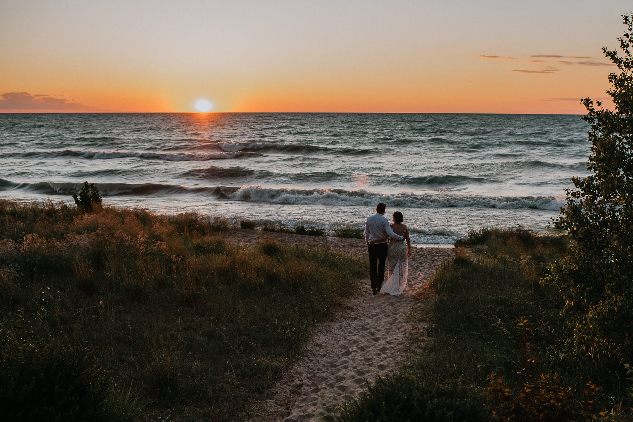 intimate wedding on the shores of georgian bay covid affected pi