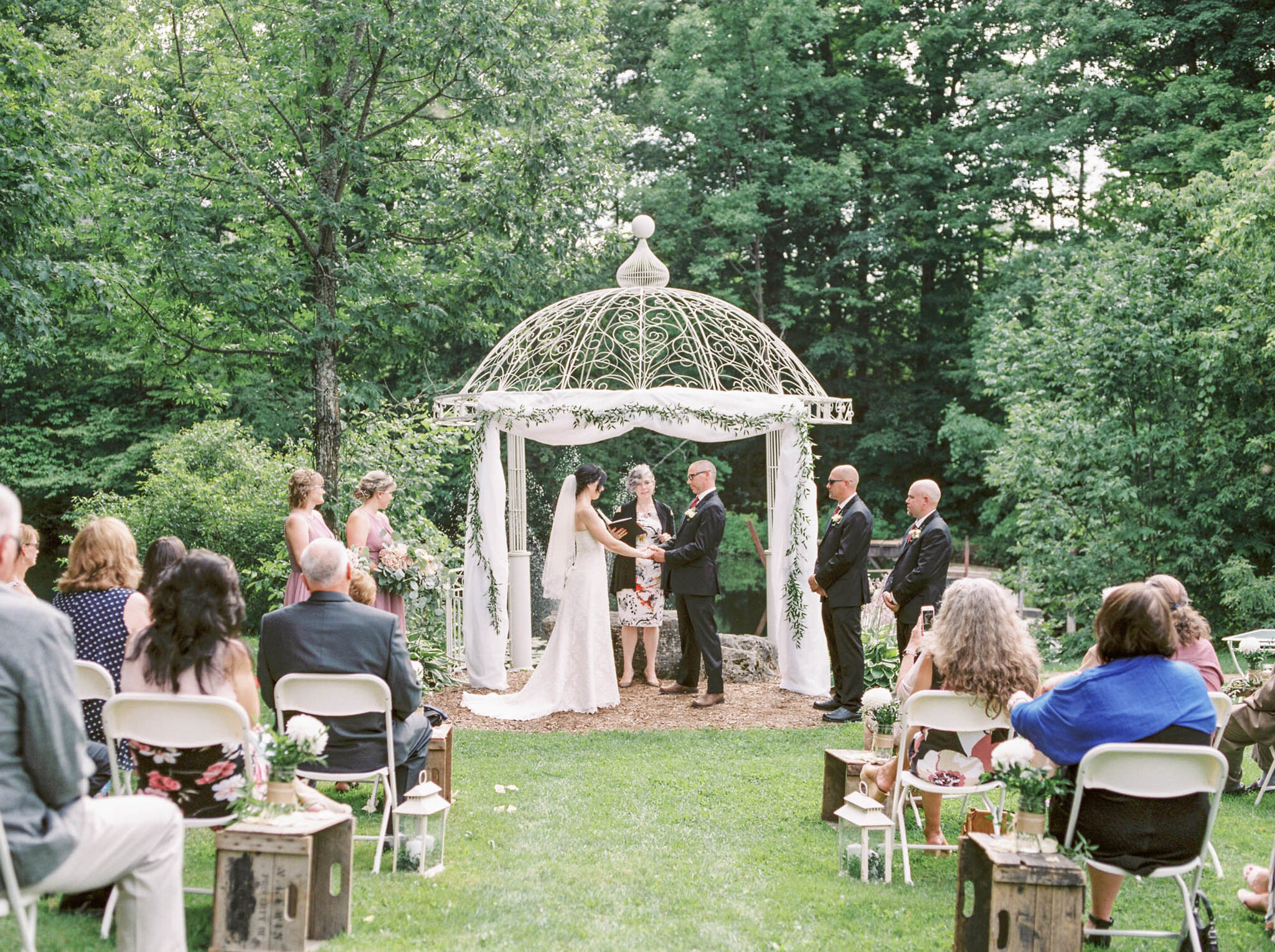 Outdoor Wedding Ceremony at Walters Falls Inn and Spa
