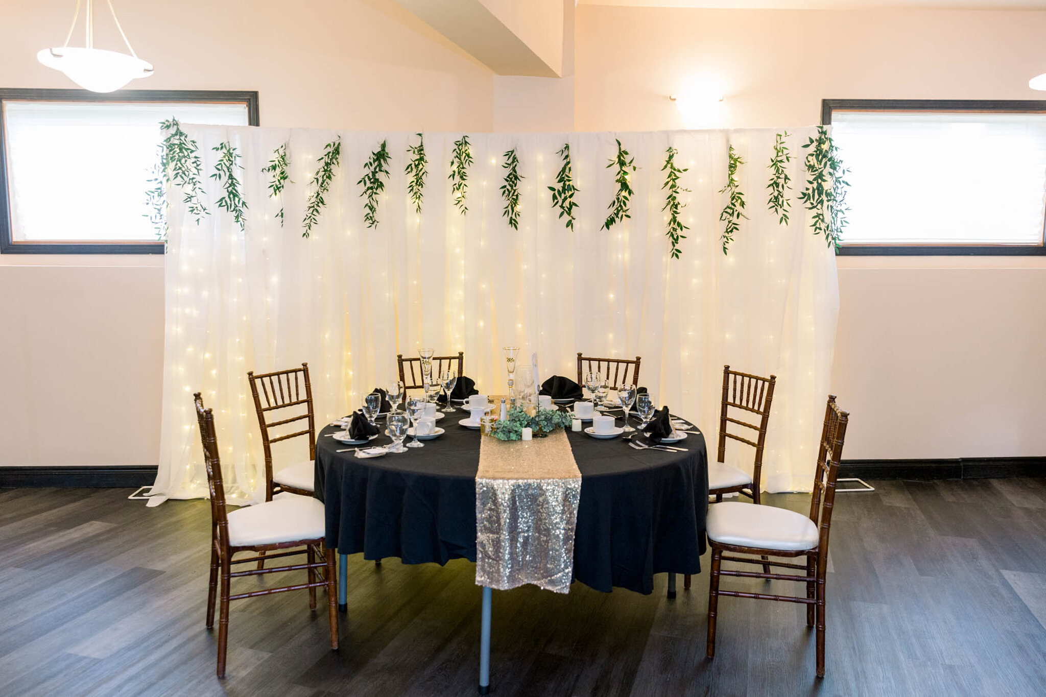Tablescapes inside Walters Falls Inn and Spa wedding venue
