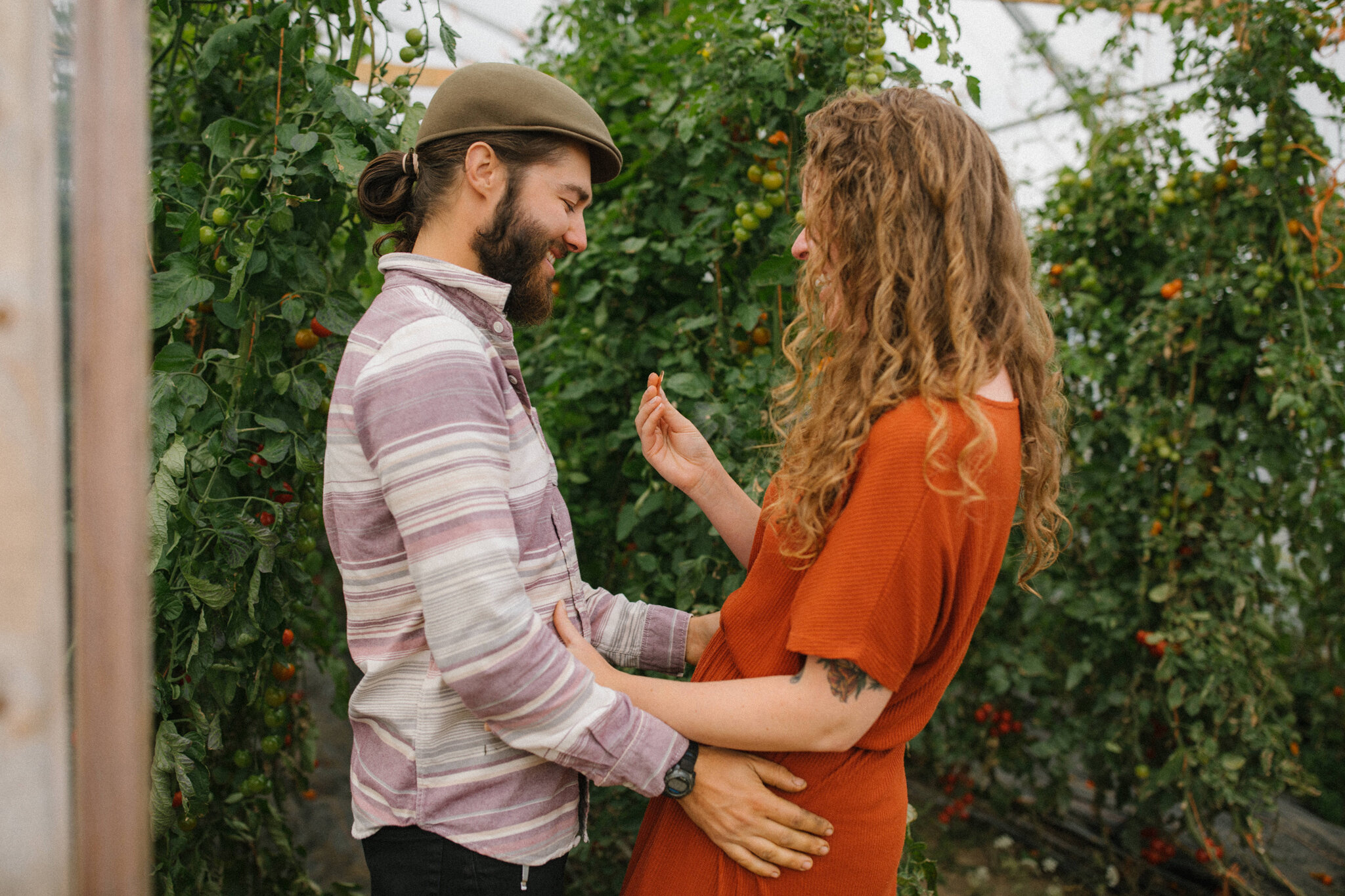 Surprise proposal greenhouse at Harvest Moon Farm in Meaford wit