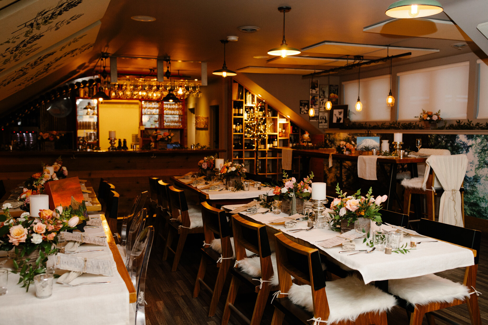 Intimate wedding dinner at Bruce Wine Bar in Thornbury